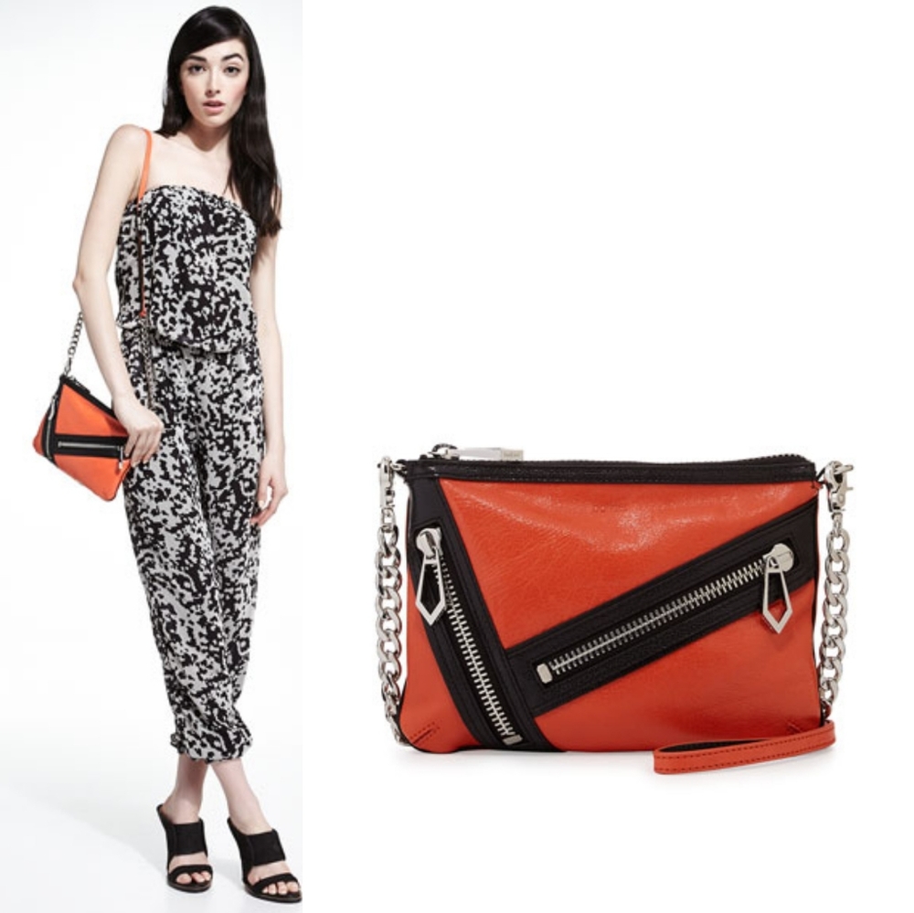 Botkier Cruz Zip Colorblock Leather Crossbody Bag